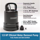 Everbilt 1/3 HP Submersible Aluminum Utility Pump