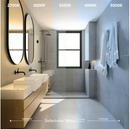 Commercial Electric 80 /110 CFM Ceiling/Wall Mount Roomside Installation Round Bathroom Exhaust Fan with LED,Night Light and Humidity Sensor