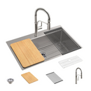 Kohler Provo 33" Dual Mount Single-bowl Workstation Kitchen Sink Kit