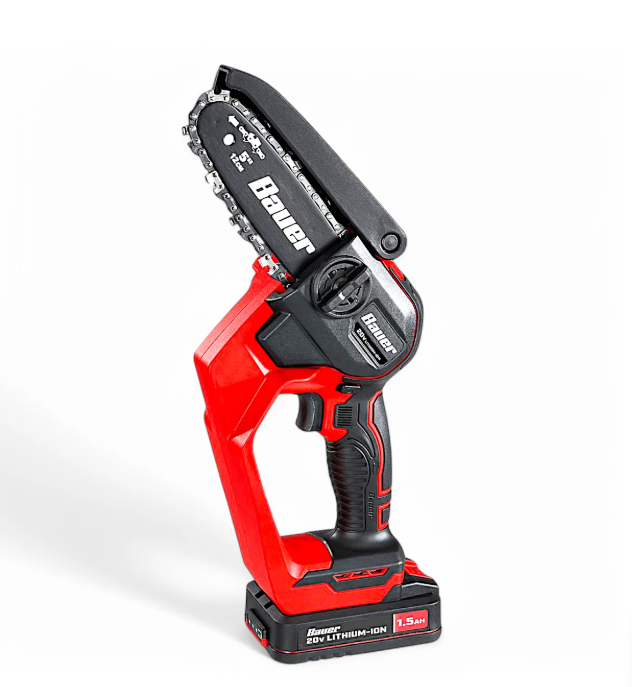 BAUER 20V Brushless Cordless Pruning Saw – 5 in. Guide Bar, Lightweight, Tool Only