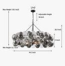 Constantine 3 - Light Dimmable Glass Globe Bubble Chandelier(Local Pickup Only)