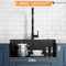 25 in. Drop-in Single Bowl 18 Gauge Black Stainless Steel Kitchen Sink