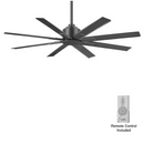 MINKA-AIRE Xtreme H2O 52 in. Indoor/Outdoor 6-Fan Speeds Ceiling Fan in Smoked Iron with Remote Control