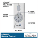 MINKA-AIRE Xtreme H2O 52 in. Indoor/Outdoor 6-Fan Speeds Ceiling Fan in Smoked Iron with Remote Control