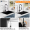 25 in. Drop-in Single Bowl 18 Gauge Black Stainless Steel Kitchen Sink