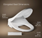 KOHLER PureWash E815 Elongated Heated Bidet Toilet Seat with Remote, Warm Water, Air Dryer, Deodorizer & Self-Cleaning Nozzle - White