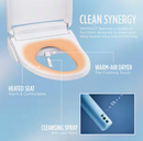 TOTO KS5 Washlet Electric Bidet Seat for Elongated Toilets with Warm Water Wash and Remote Control in Cotton White