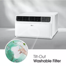 LG 8,000 BTU 115V Window Air Conditioner Cools 350 Sq. Ft. with Dual Inverter, Wi-Fi Enabled and Remote in White (Local Pickup Only)