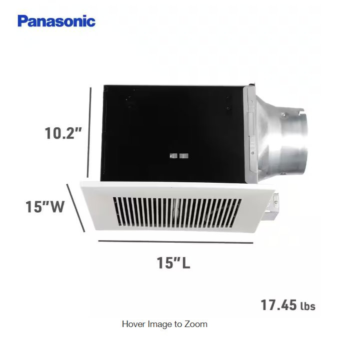 WhisperCeiling 290 CFM Ceiling Surface Mount Bathroom Exhaust Fan, ENERGY STAR