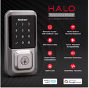 Kwikset HALO Satin Nickel Single-Cylinder Keypad Electronic Smart Lock Deadbolt Featuring SmartKey, Touchscreen and WiFi