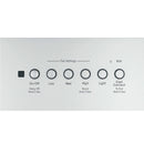 Smart insert range hood control panel with fan and LED light settings