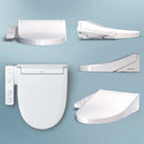 TOTO Washlet KC2 round bidet toilet seat side and top views