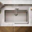 Top view of KOHLER Provo single bowl workstation sink