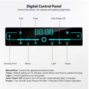 Tylza 30 inch 900 CFM insert range hood with sloped digital control panel, fan speed buttons, LED light and timer display