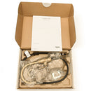 Under sink water filter faucet components and hose assembly