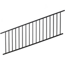 Tuscany 8 ft. x 36 in. Textured Black Aluminum Rail Kit Stair, Black