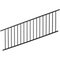 Tuscany 8 ft. x 36 in. Textured Black Aluminum Rail Kit Stair, Black