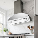 VIKIO insert range hood installed in a contemporary kitchen