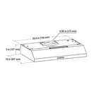 Vissani Caprelo 30 inch under cabinet range hood dimensions