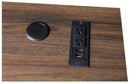 Thomasville Alderbrook 60"W L-Shaped Corner Desk With Integrated Power Outlet, Walnut/Matte Black