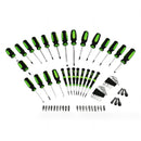 Screwdriver 70-Piece Set,Comfort Grip with Storage Rack, Polished Chrome Finish