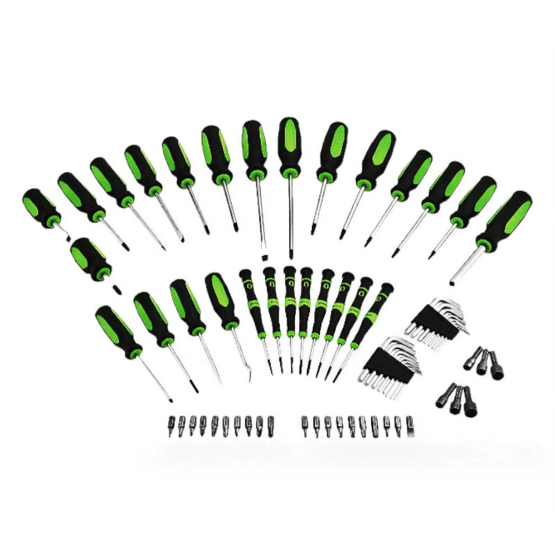 Screwdriver 70-Piece Set,Comfort Grip with Storage Rack, Polished Chrome Finish