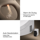 heated bidet toilet seat with adjustable warm air dryer for hygienic hands-free drying