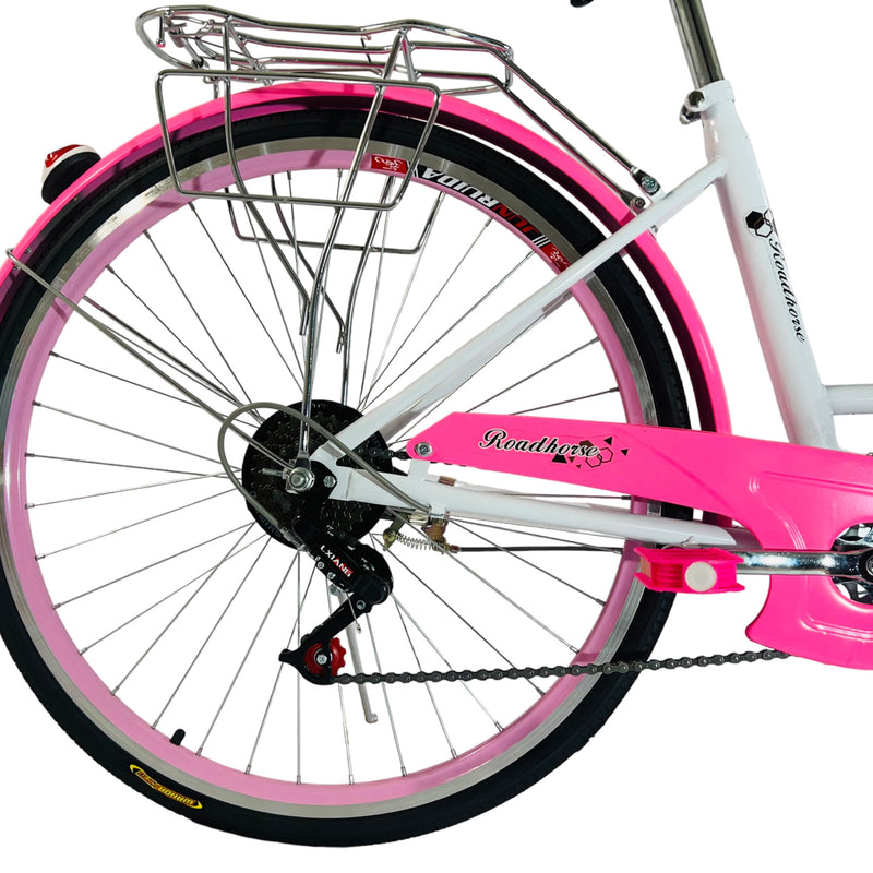 New Trend 26 Inch 7-Speed City Bike for Women, Pink – BMart & Services New Trend 26 Inch 7-Speed City Bike for Women, Pink – BMart & Services