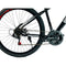 Mountain Bike, Carbon Steel Frame, 24 Inches Wheels, 21 Speeds, Red & Black Color