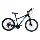 Mountain Bike, Carbon Steel Frame, 24 Inches Wheels, 21 Speeds, Blue & Black Color